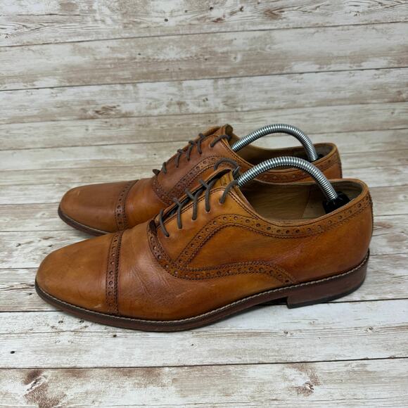 Cole Haan ZERØGRAND Brown Leather Cap Toe Oxford Dress Shoes Men's Size 11M - Picture 3 of 9